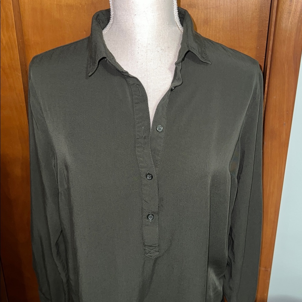Old Navy Long Length Button Down Top - image 1